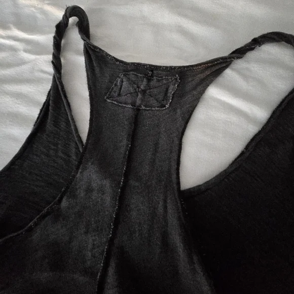 NWT Free People Lo Lo Washed Black Boho Coastal Vacation Swing Tank Oversized S - Picture 13 of 14